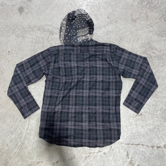 NEW EMOTIONALLY UNAVAILABLE PLAID HOODIE SZ MEDIUM - Picture 4 of 4